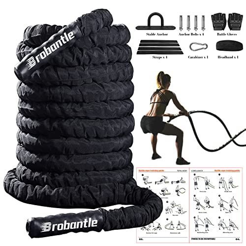 Battle Rope 30FT Battle Ropes for Exercise Workout Rope Exercise Rope Battle Ropes for Home Gym Heavy Ropes for Exercise Training Ropes for Working Out Weighted Workout Rope Exercise Workout Equipment-Fitness Going | The Tools To Enhance Your Lifestyle | Veteran Owned