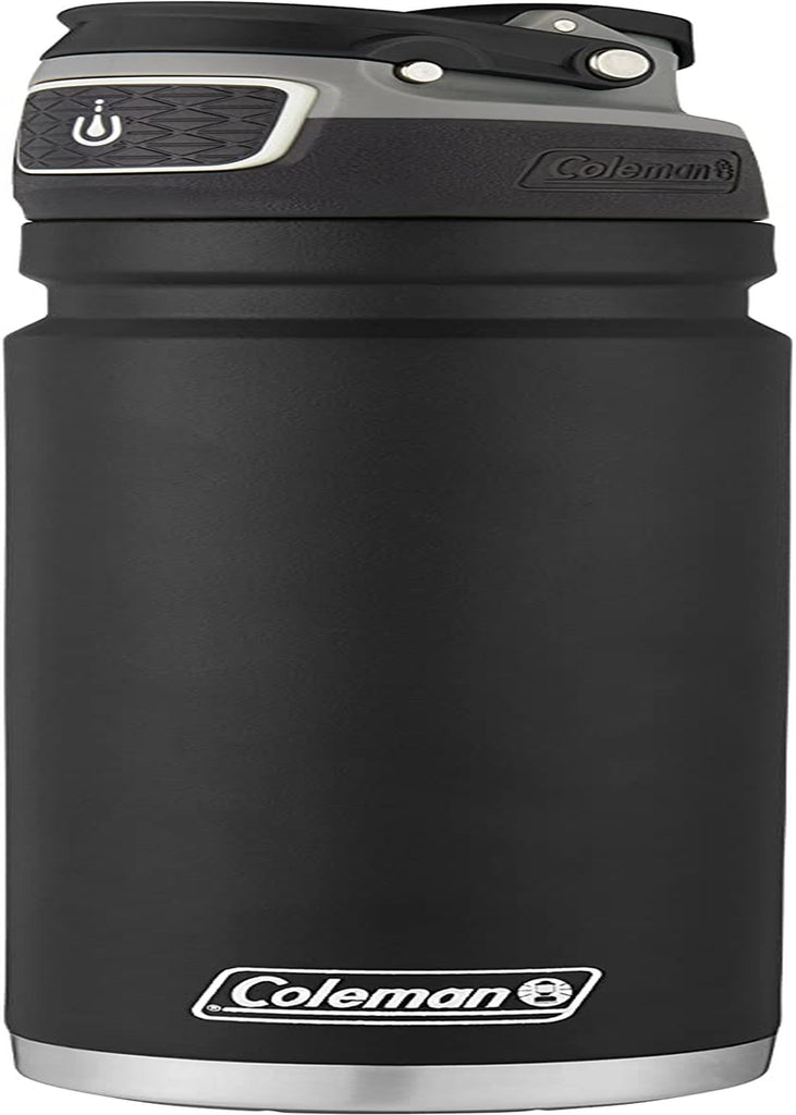 Coleman Freeflow Vacuum-Insulated Stainless Steel Water Bottle: Leak-Proof Lid, Available in 24oz/40oz Sizes with Button-Operated Lid & Carry Handle - Keeps Drinks Hot or Cold for Hours