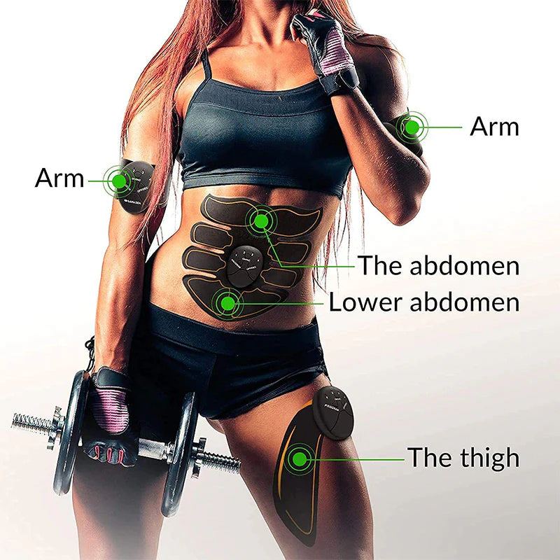 EMS Abdominal Muscle Toning Trainer ABS Stimulator Toner Fitness Binder Gym Belt