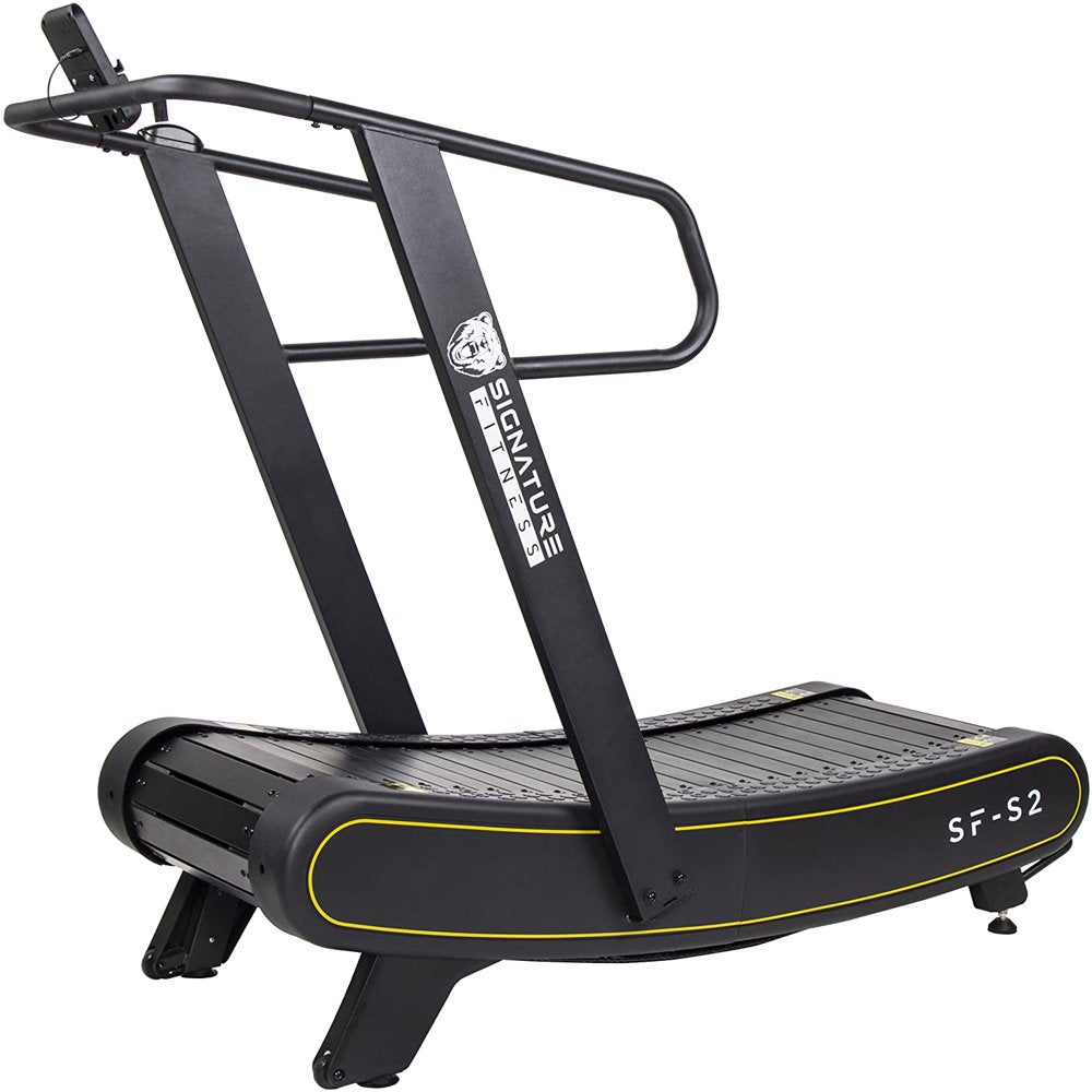 SF-S2 Sprint Demon: Motorless Curved Sprint Treadmill with Adjustable Resistance Levels - 300 lb Capacity