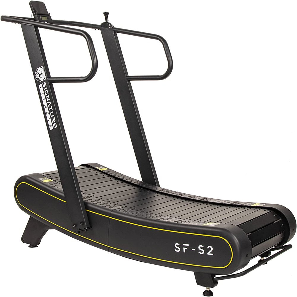 SF-S2 Sprint Demon: Motorless Curved Sprint Treadmill with Adjustable Resistance Levels - 300 lb Capacity