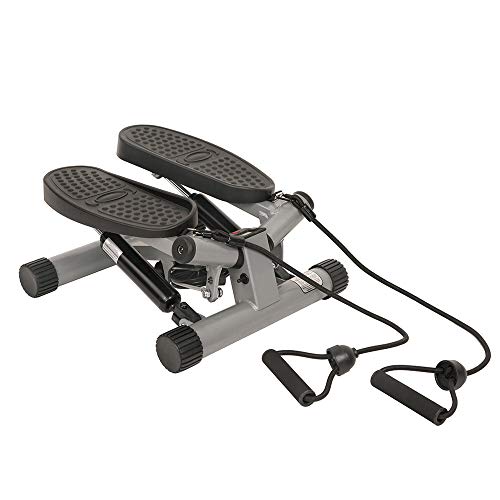 Sunny Health & Fitness Mini Stepper with Resistance Bands, Black-Fitness Going | The Tools To Enhance Your Lifestyle | Veteran Owned