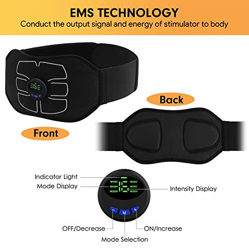 MarCoolTrip MZ ABS Stimulator,Ab Machine,Abdominal Toning Belt Workout Portable Ab Stimulator Home Office Fitness Workout Equipment for Abdomen Black-Fitness Going | The Tools To Enhance Your Lifestyle | Veteran Owned