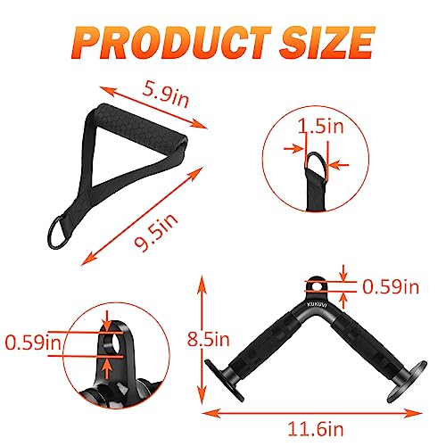 KUKUVI LAT Pulldown Bar Attachments, Cable Machine Accessories for Home Gym, Triceps Rope Pull Down Equipment Weight Fitness & Power Exercise Set for Arm Strength Workout Training-Fitness Going | The Tools To Enhance Your Lifestyle | Veteran Owned