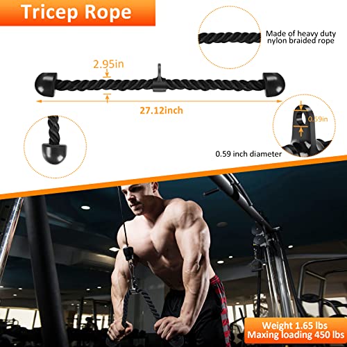 KUKUVI LAT Pulldown Bar Attachments, Cable Machine Accessories for Home Gym, Triceps Rope Pull Down Equipment Weight Fitness & Power Exercise Set for Arm Strength Workout Training-Fitness Going | The Tools To Enhance Your Lifestyle | Veteran Owned