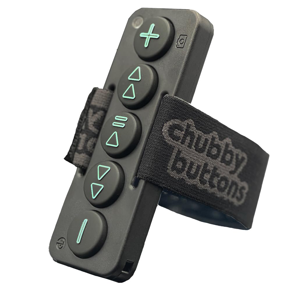 Chubby Buttons 2 - Wearable & Stickable Bluetooth 5.2 Remote for iPhone & Android-Fitness Going | The Tools To Enhance Your Lifestyle | Veteran Owned
