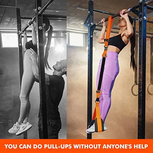 Pull Up Assistance Bands, Heavy Duty Resistance Band for Pull Up Assist, Adjustable Weight/Size with Fabric Feet/Knee Rest, Bands for Pull Up Assist for Strength Training, Patented Pull Up Assist Band-Fitness Going | The Tools To Enhance Your Lifestyle | Veteran Owned