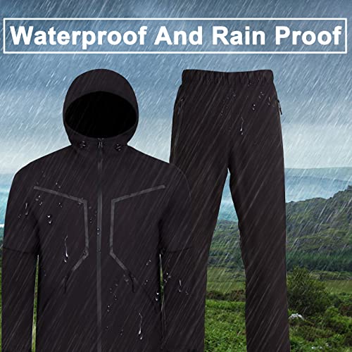 K.E.J. Golf Jacket for Men Waterproof Golf Rain Suits Lightweight Golf Rain Jacket and Pants Performance Golf Gear Raincoat for All Sports-Fitness Going | The Tools To Enhance Your Lifestyle | Veteran Owned