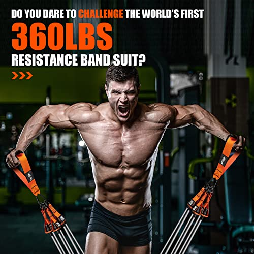 Heavy Resistance Bands 300lbs, Weight Bands for Exercise with Handles, Door Anchor, Carry Bag, Workout Bands for Men, Physical Therapy, Muscle Training, Strength, Slim, Yoga, Home Gym Equipment-Fitness Going | The Tools To Enhance Your Lifestyle | Veteran Owned