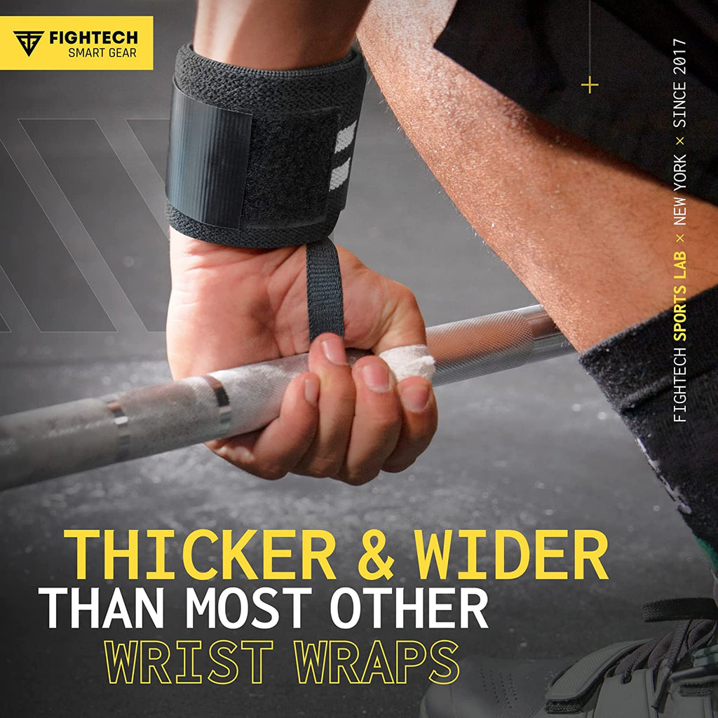 Enhance Your Lifts with FIGHTECH Professional Grade 18-Inch Lifting Wrist Wraps