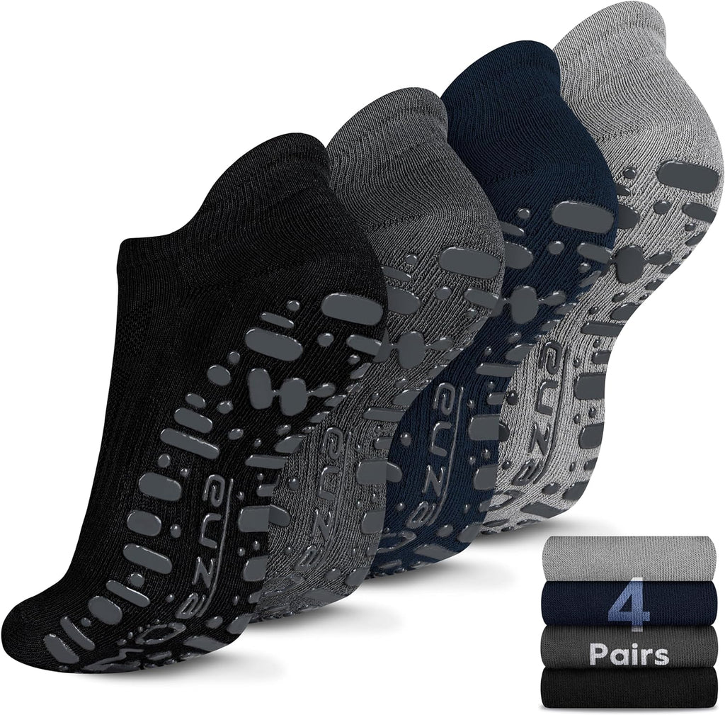 Muezna Non Slip Yoga Socks for Women: Anti-Skid Pilates, Barre, Hospital Socks with Grips - Size 5-10" 🧘‍♀️🧦