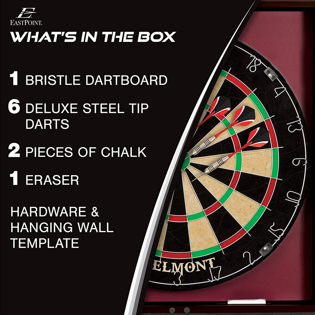 Eastpoint Sports Bristle Dartboard and Cabinet Set: Easy Assembly, Complete with All Accessories for Your Darting Fun!