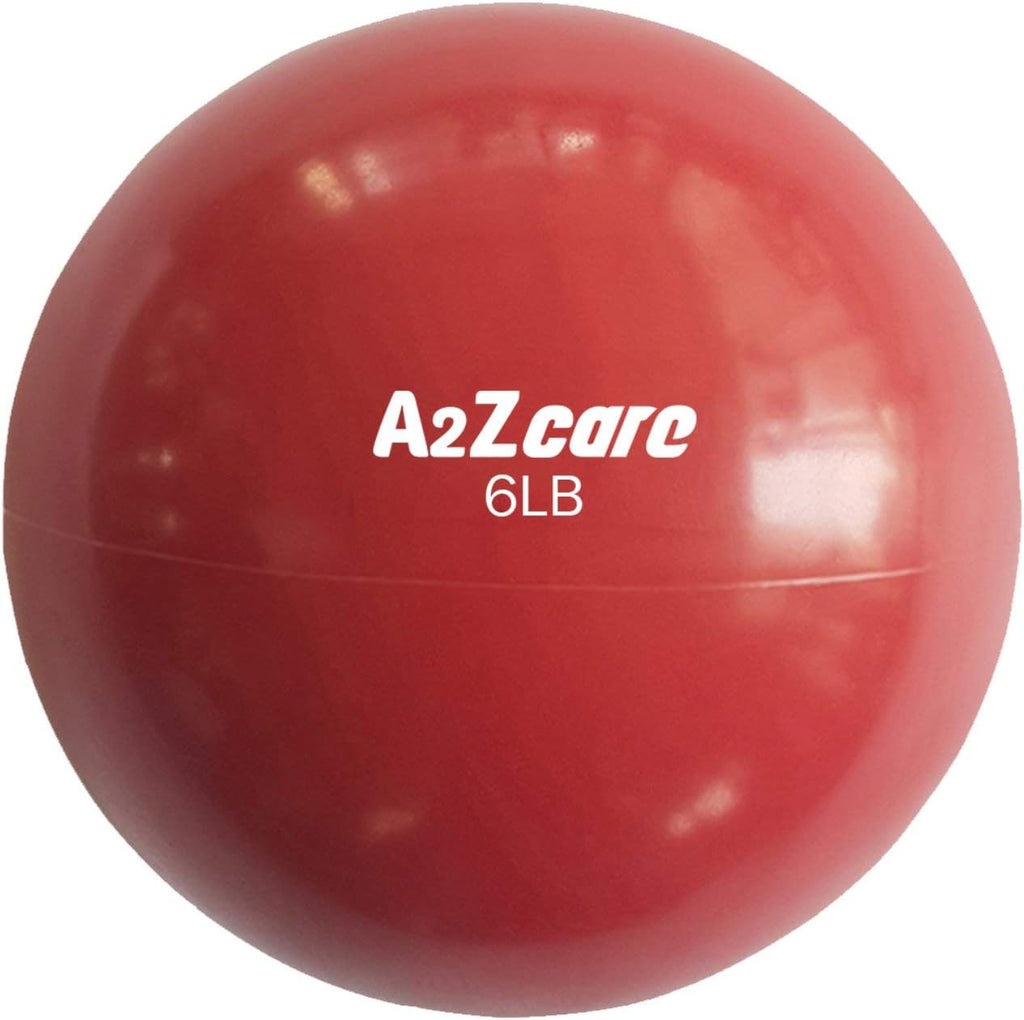 A2ZCARE Toning Ball: Soft Weighted Medicine Ball for Pilates, Yoga, Physical Therapy, and Fitness - Perfect for Toning Exercises 🏋️‍♀️🔴