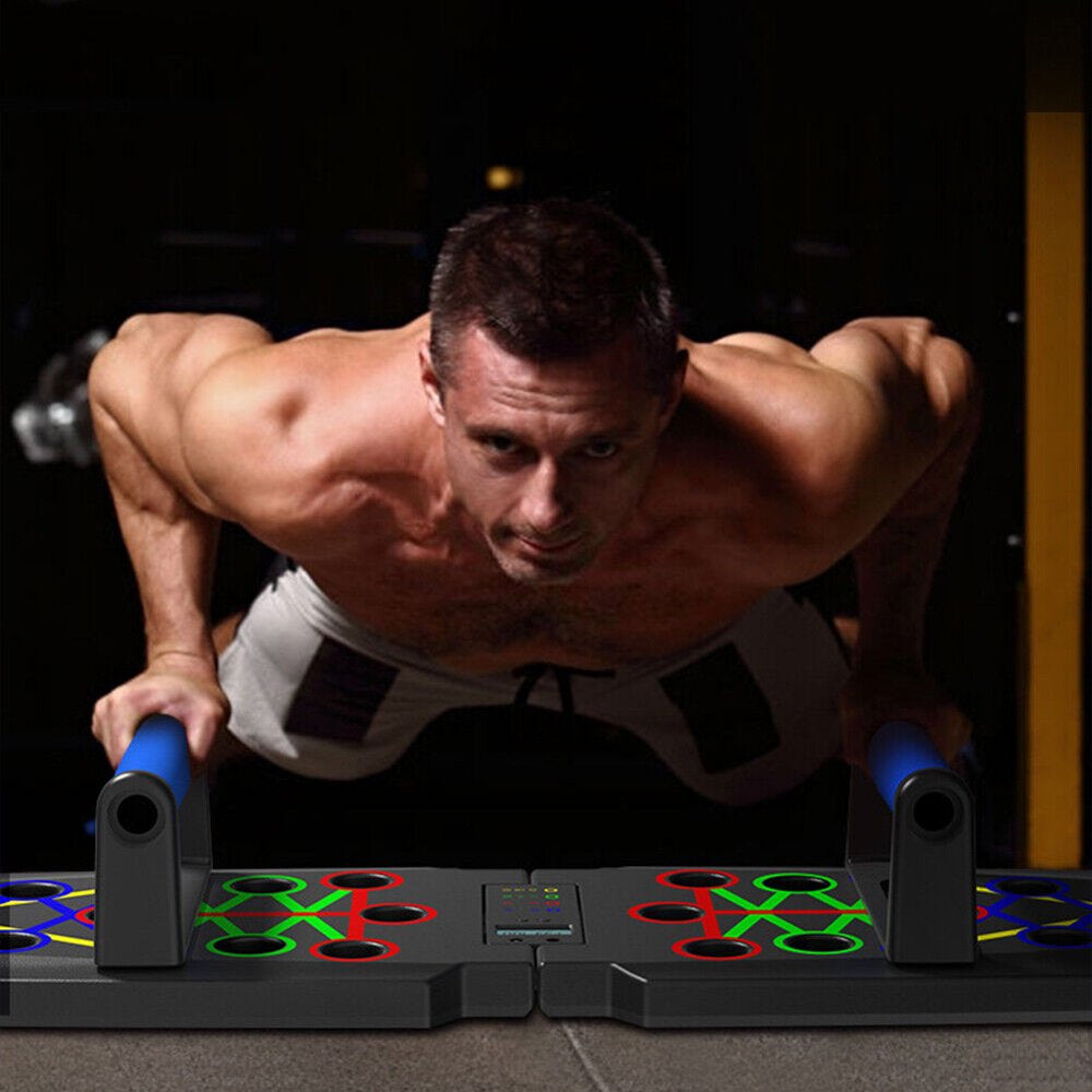 Portable Multi-Function Push-Up Board: Foldable 10-in-1 Push-Up Bar with Timer, Ideal for Professional Strength Training