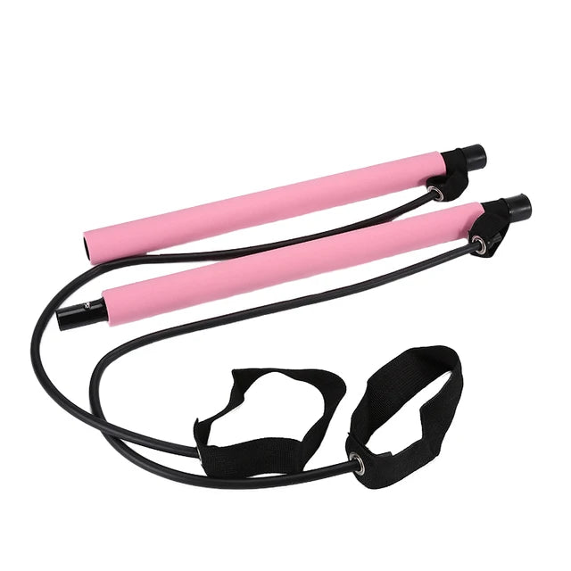Yoga Multifunctional Pilates Bar Combination Chest Expansion Tension Rope Back Trainer Elastic Rope Stretching Belt