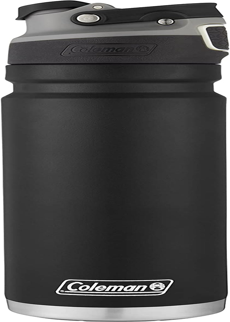 Coleman Freeflow Vacuum-Insulated Stainless Steel Water Bottle: Leak-Proof Lid, Available in 24oz/40oz Sizes with Button-Operated Lid & Carry Handle - Keeps Drinks Hot or Cold for Hours