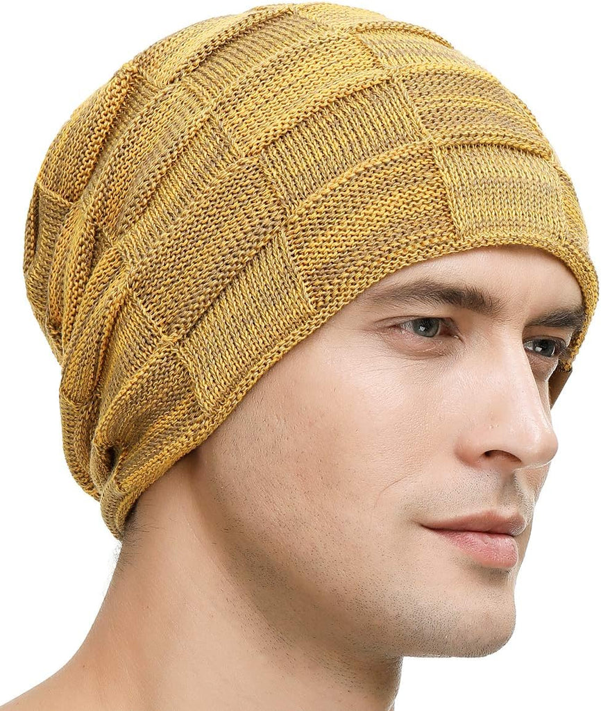 "2-Pack Winter Slouchy Beanies for Men - Stylish and Warm Knit Hats for Guys, Lined and Thick for Cool Weather"