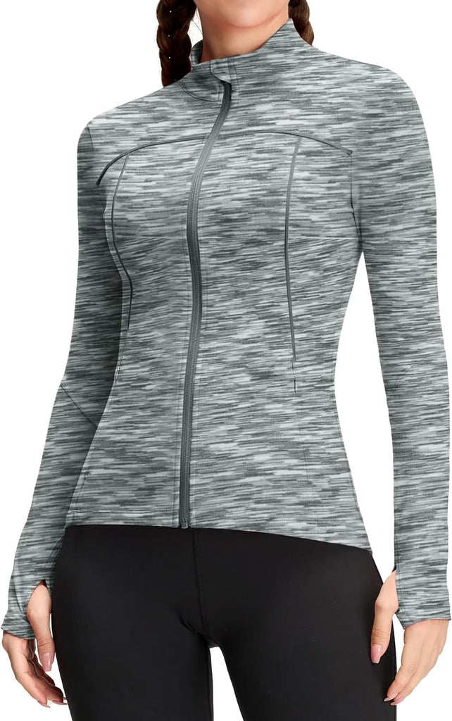 QUEENIEKE Women's Running Jacket: Athletic Workout Track Jacket with Full Zip-Up - Perfect for Gym, Yoga, and Running🏃‍♀️🧥🏋️‍♀️