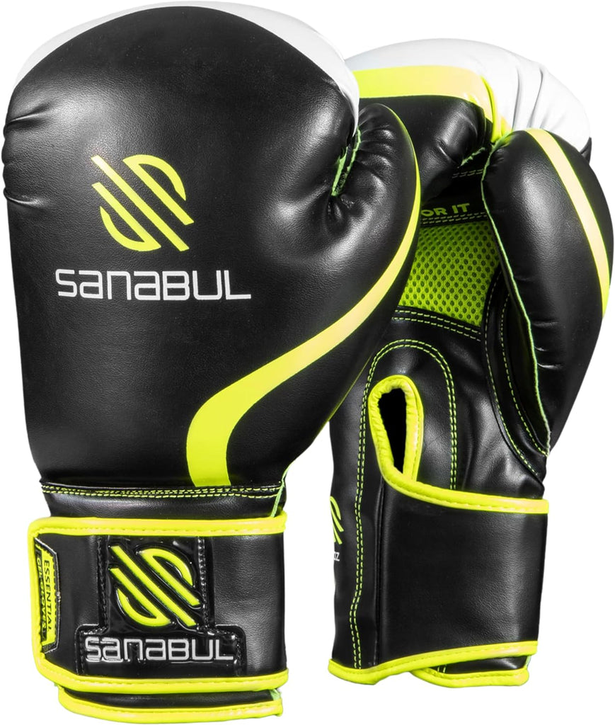 Sanabul Essential Gel Boxing Gloves: Pro-Tested Kickboxing Gloves for Men and Women - Perfect for Boxing, MMA, Muay Thai, and Heavy Bag Training