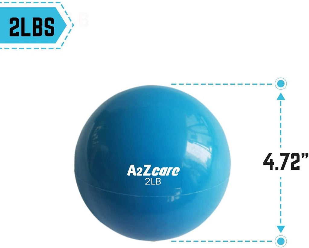 A2ZCARE Toning Ball: Soft Weighted Medicine Ball for Pilates, Yoga, Physical Therapy, and Fitness - Perfect for Toning Exercises 🏋️‍♀️🔴