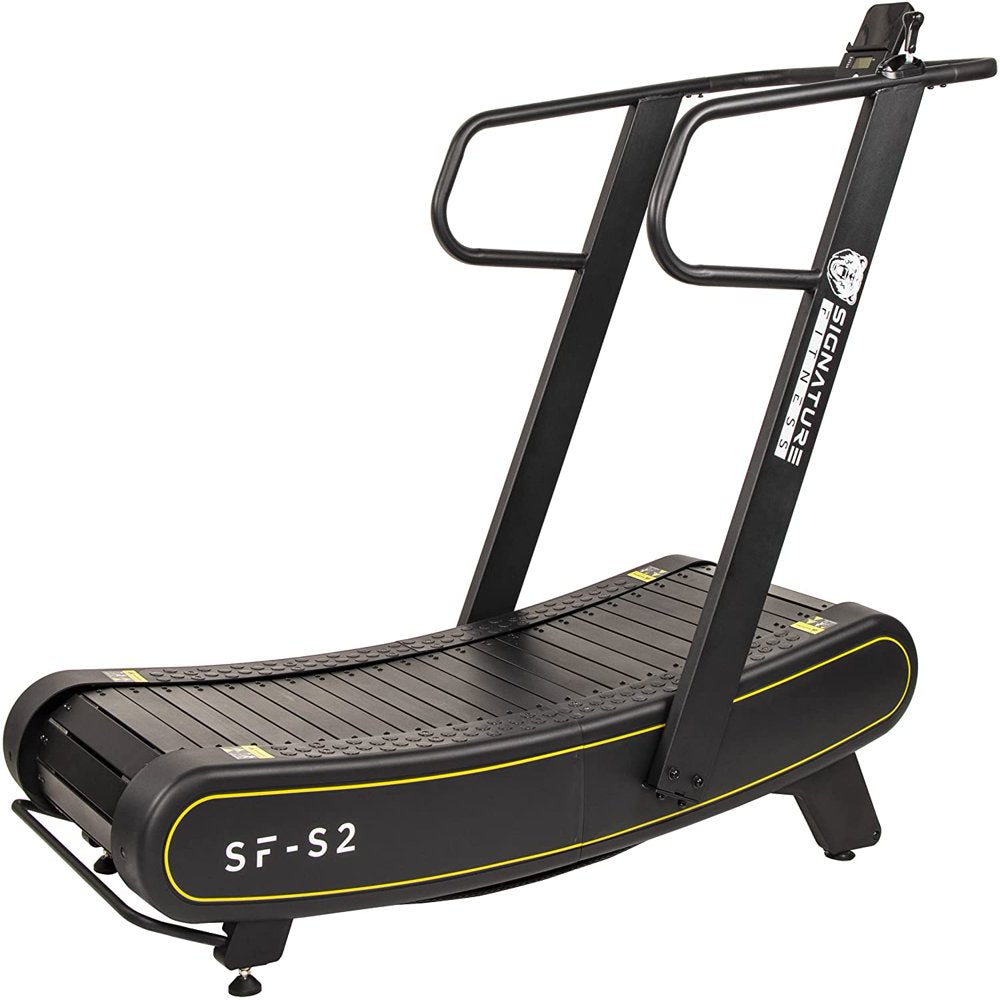 SF-S2 Sprint Demon: Motorless Curved Sprint Treadmill with Adjustable Resistance Levels - 300 lb Capacity