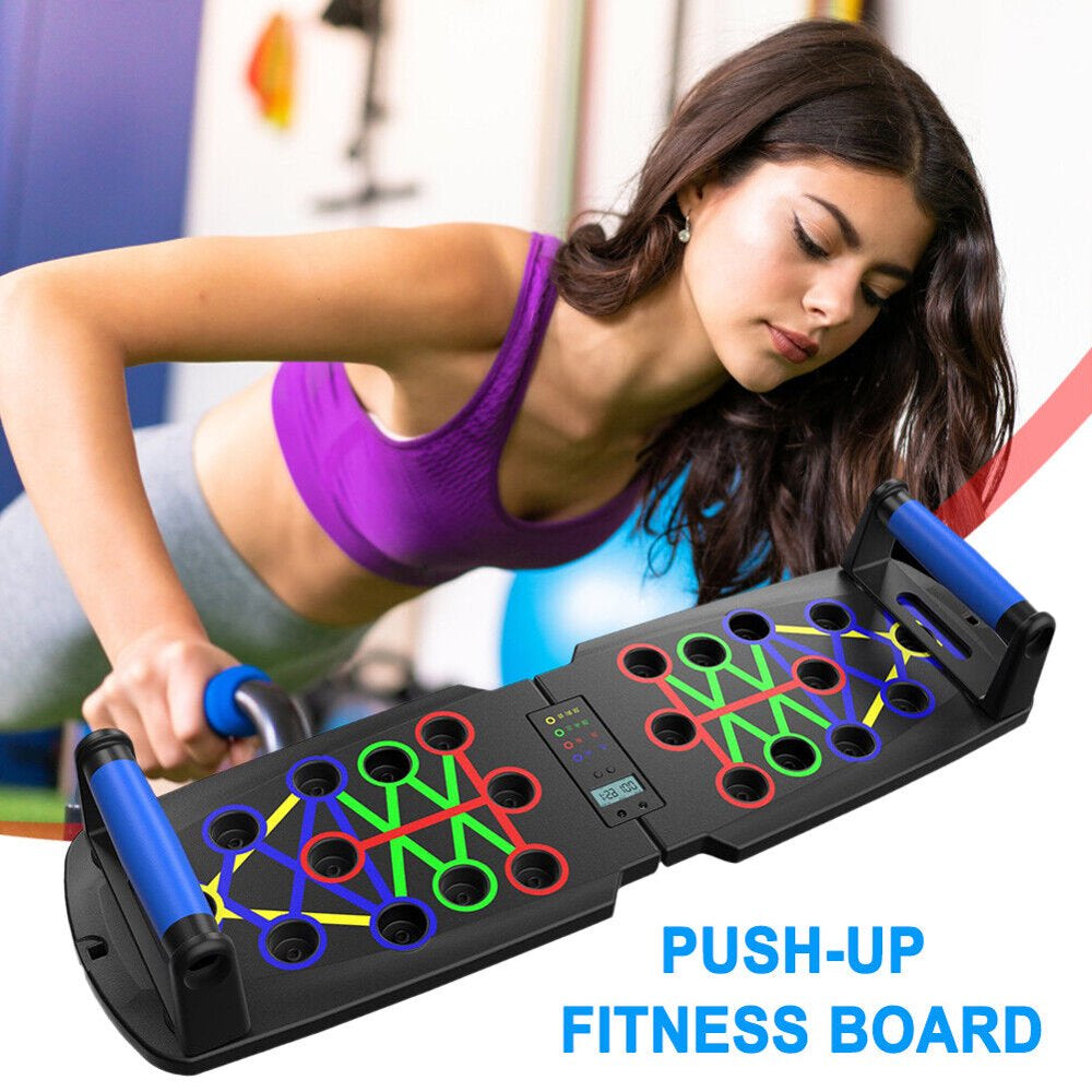 Portable Multi-Function Push-Up Board: Foldable 10-in-1 Push-Up Bar with Timer, Ideal for Professional Strength Training