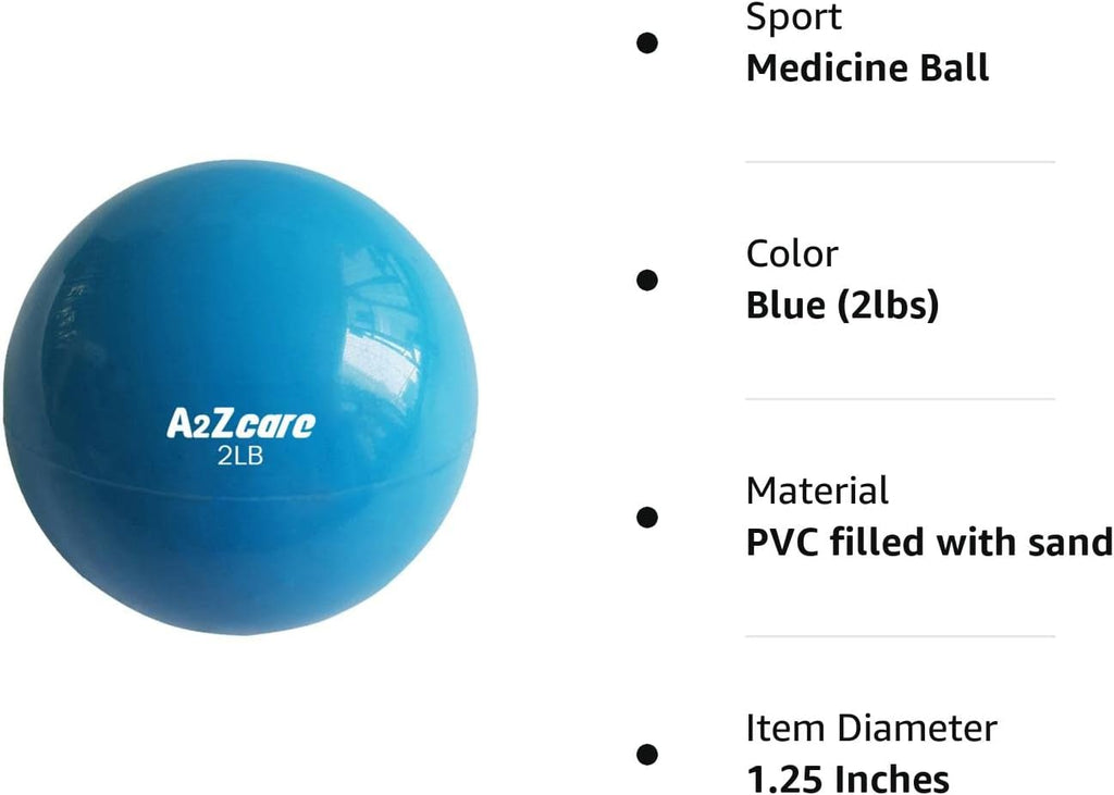 A2ZCARE Toning Ball: Soft Weighted Medicine Ball for Pilates, Yoga, Physical Therapy, and Fitness - Perfect for Toning Exercises 🏋️‍♀️🔴