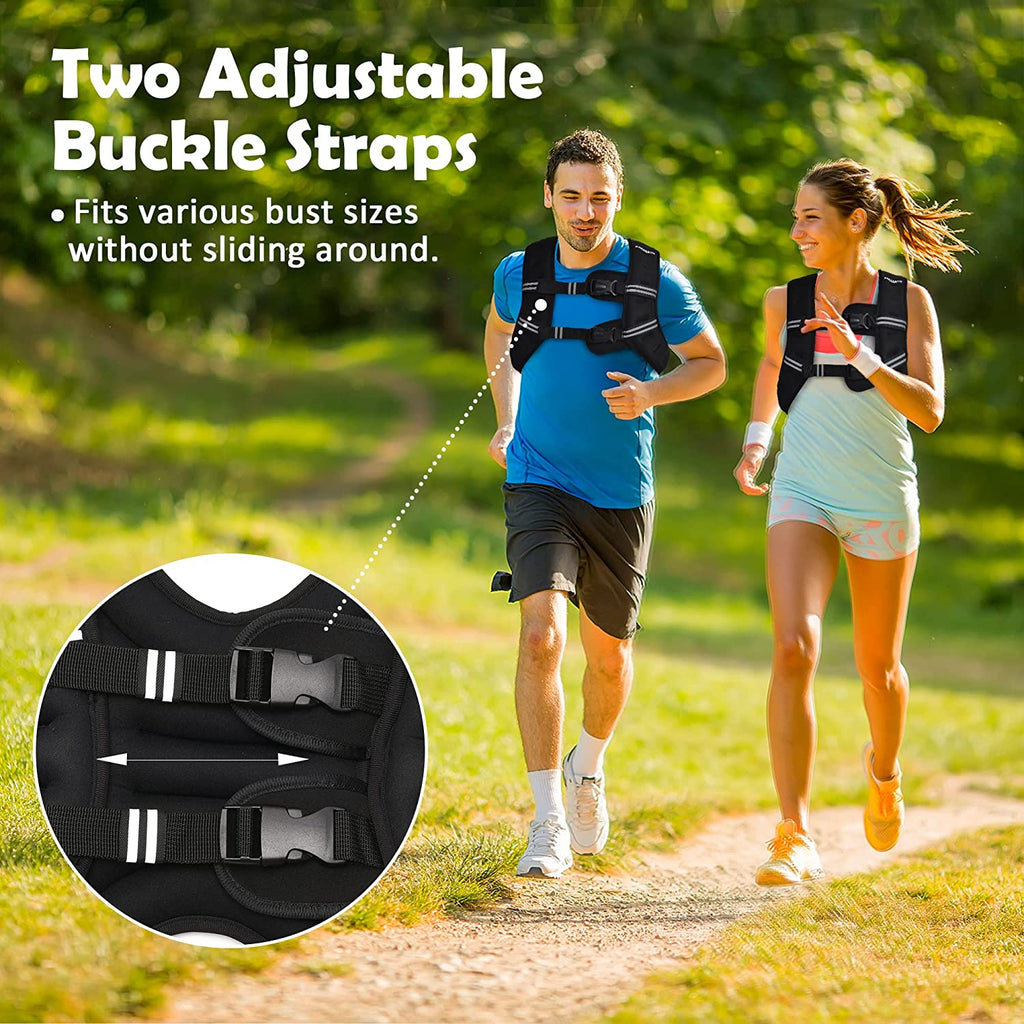 PACEARTH Weighted Vest with Ankle/Wrist Weights: Adjustable Strength Training Gear for Men and Women - Ideal for Walking, Jogging, Running, and More