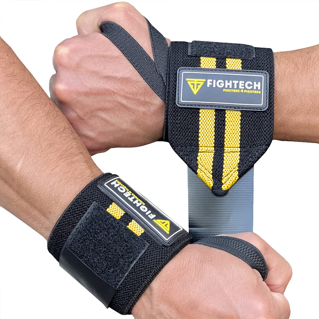 Enhance Your Lifts with FIGHTECH Professional Grade 18-Inch Lifting Wrist Wraps
